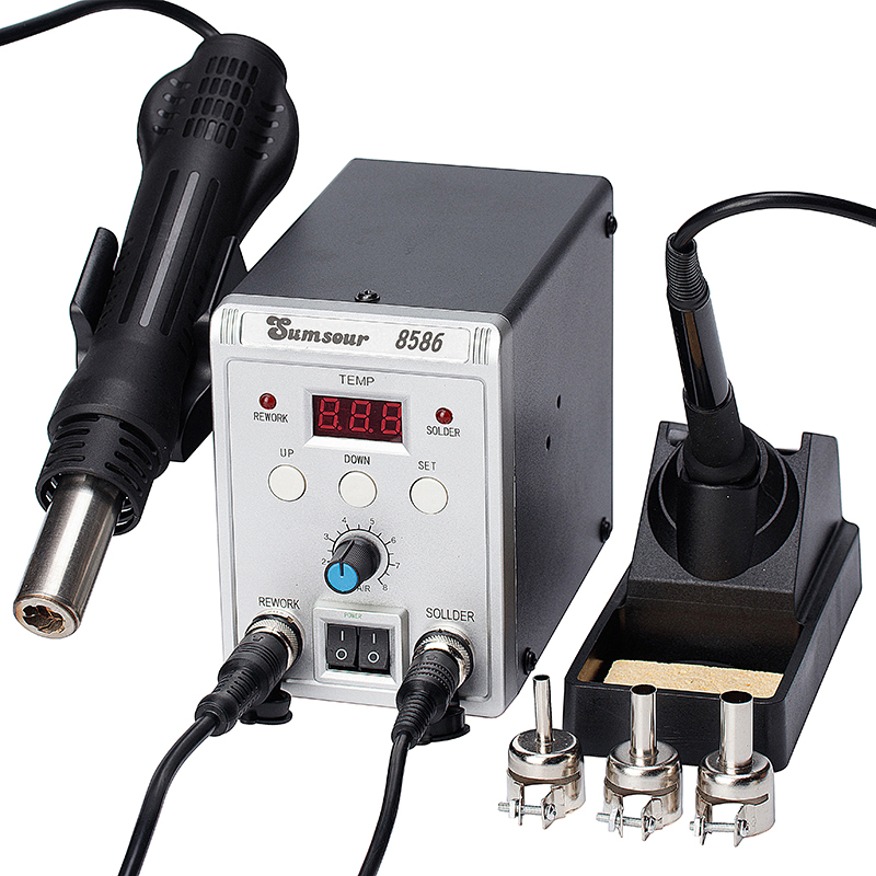 8586 700 Вт 2 в 1 Цифровой дис – обзор и цена Smd Rework Station Hot Air Soldering 2 In 1